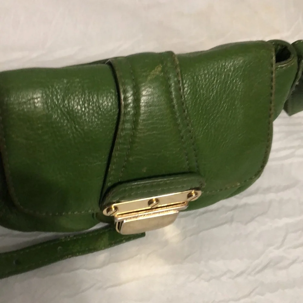 Michael Kors Mini Green Leather Crossbody Bag